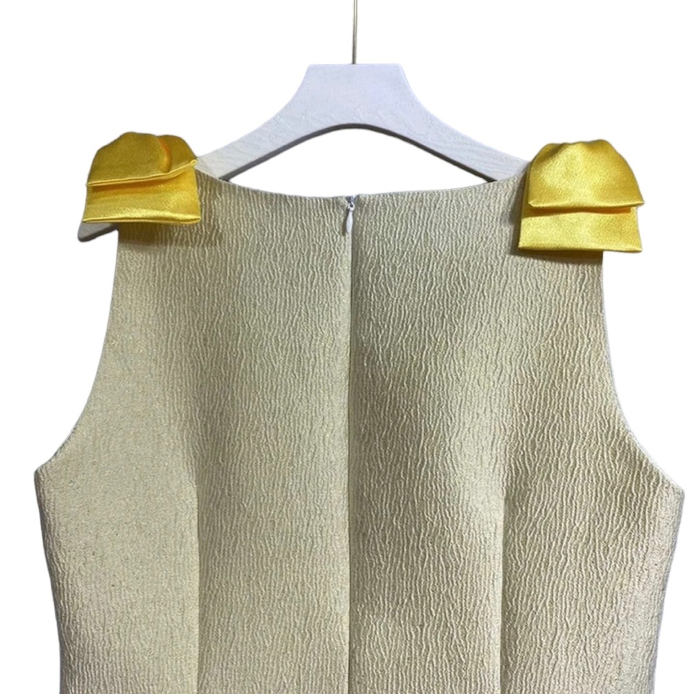 The Eylysa Gorgeous Yellow Bow Dress - Picture 4 of 13